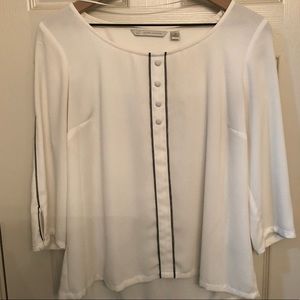 White and Grey Lauren Conrad Blouse